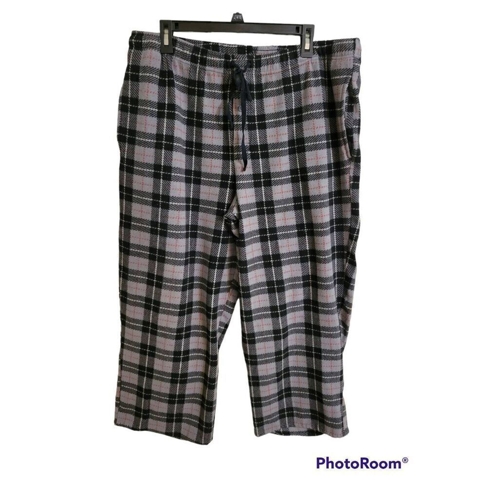 Jockey Sz L Unisex Warm and Cozy Plaid Pajama Bottoms Short